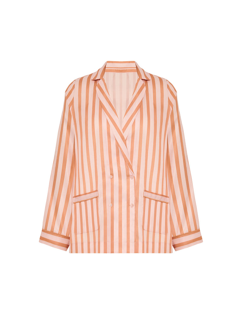 Caprice Long Sleeve Top - Peach Nights
