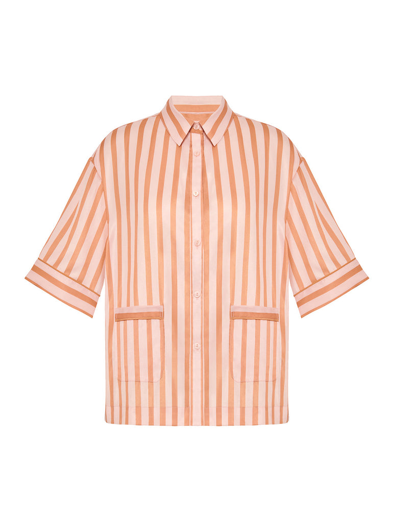Caprice Short Sleeve Top  - Peach Nights