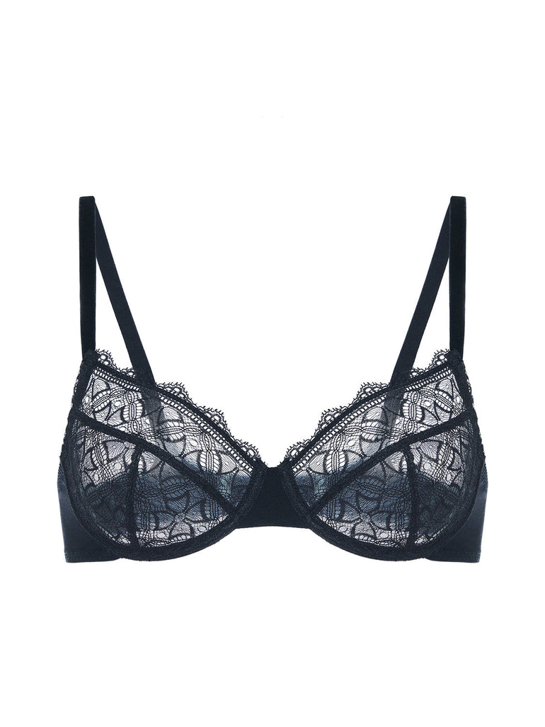 Moulded underwired bra - Black