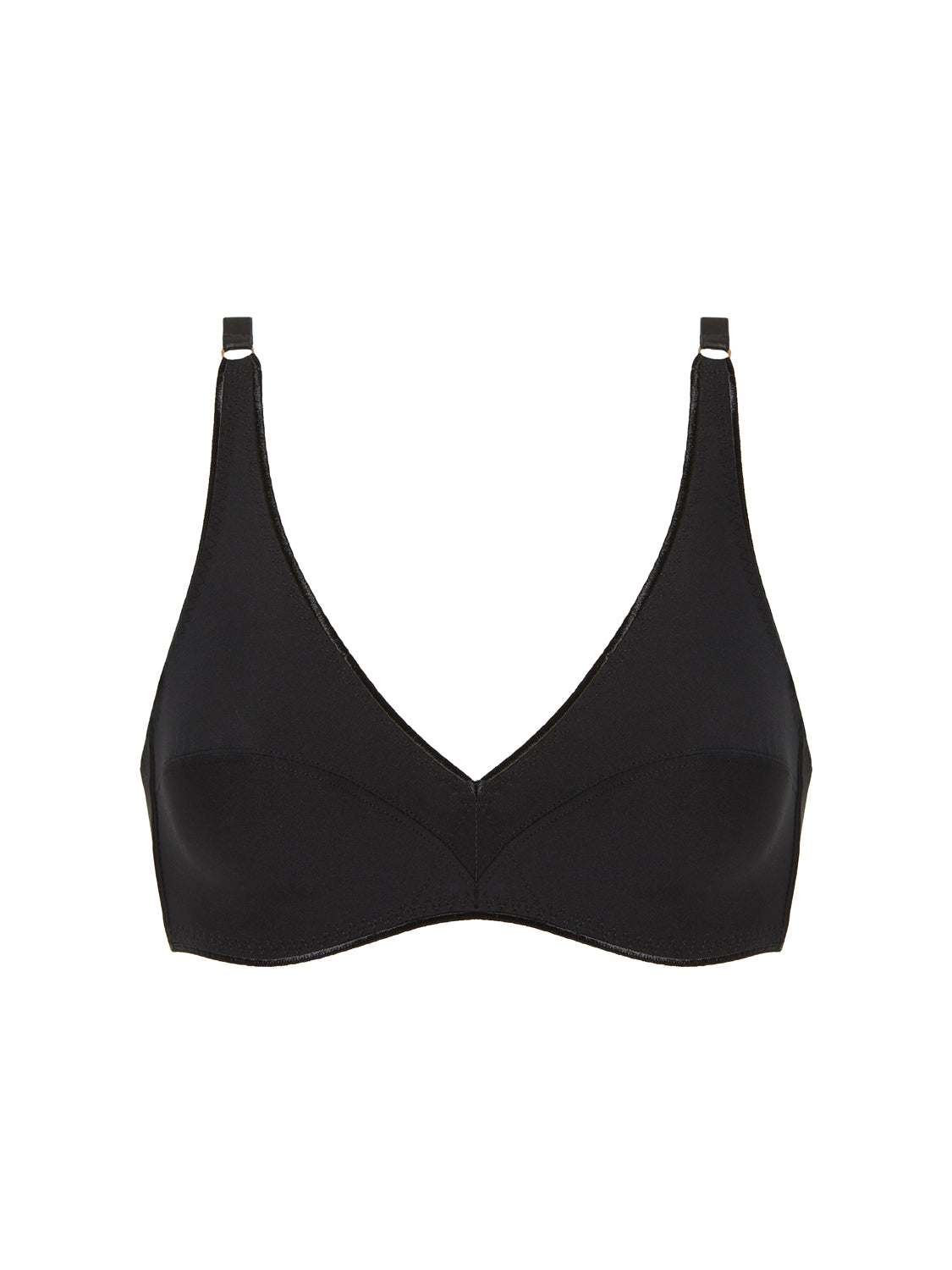 Soft cup triangle bra - Black