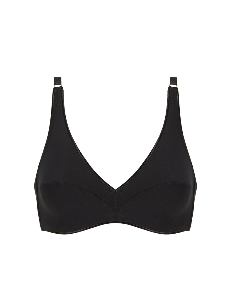 Soft cup triangle bra - Black