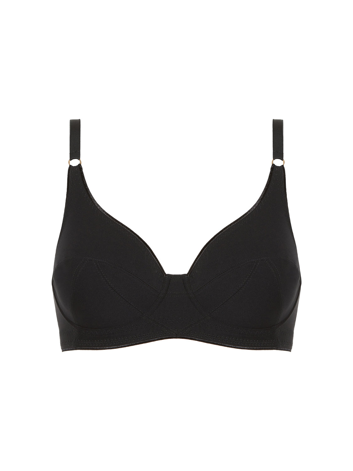 Plunging underwired bra - Black