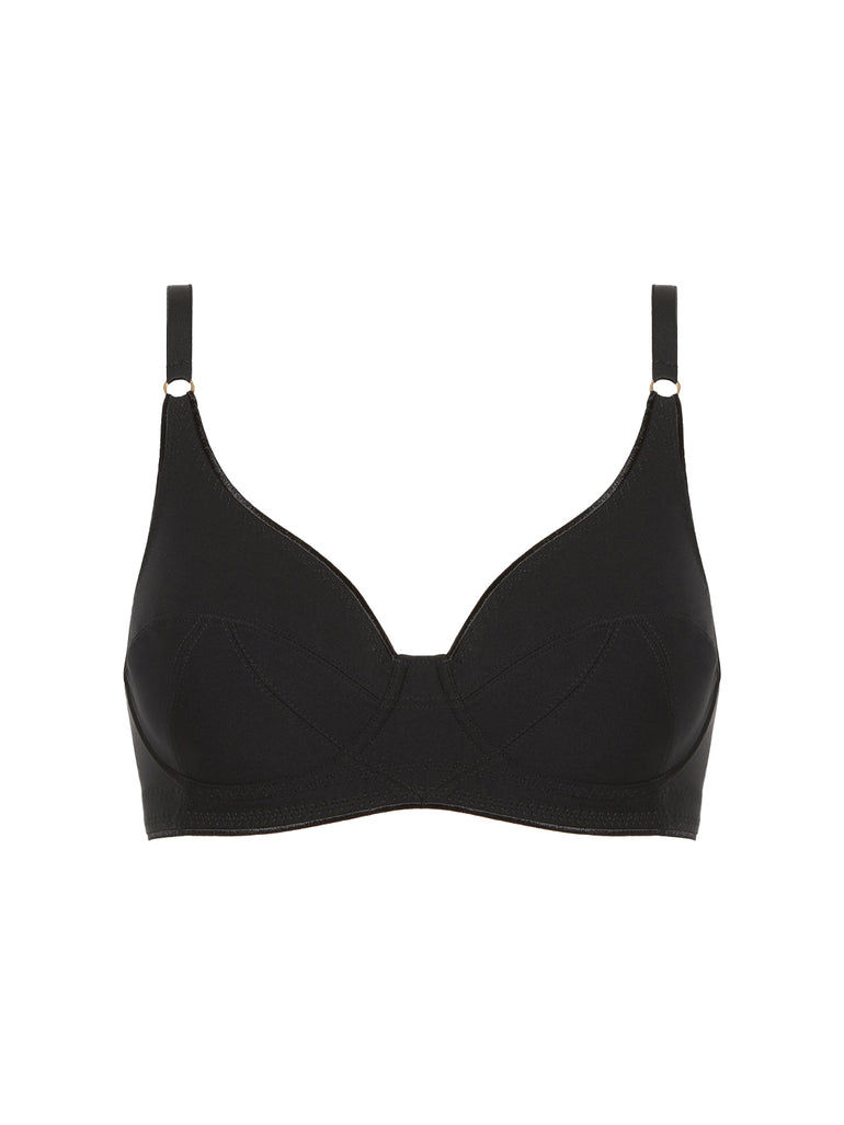Plunging underwired bra - Black