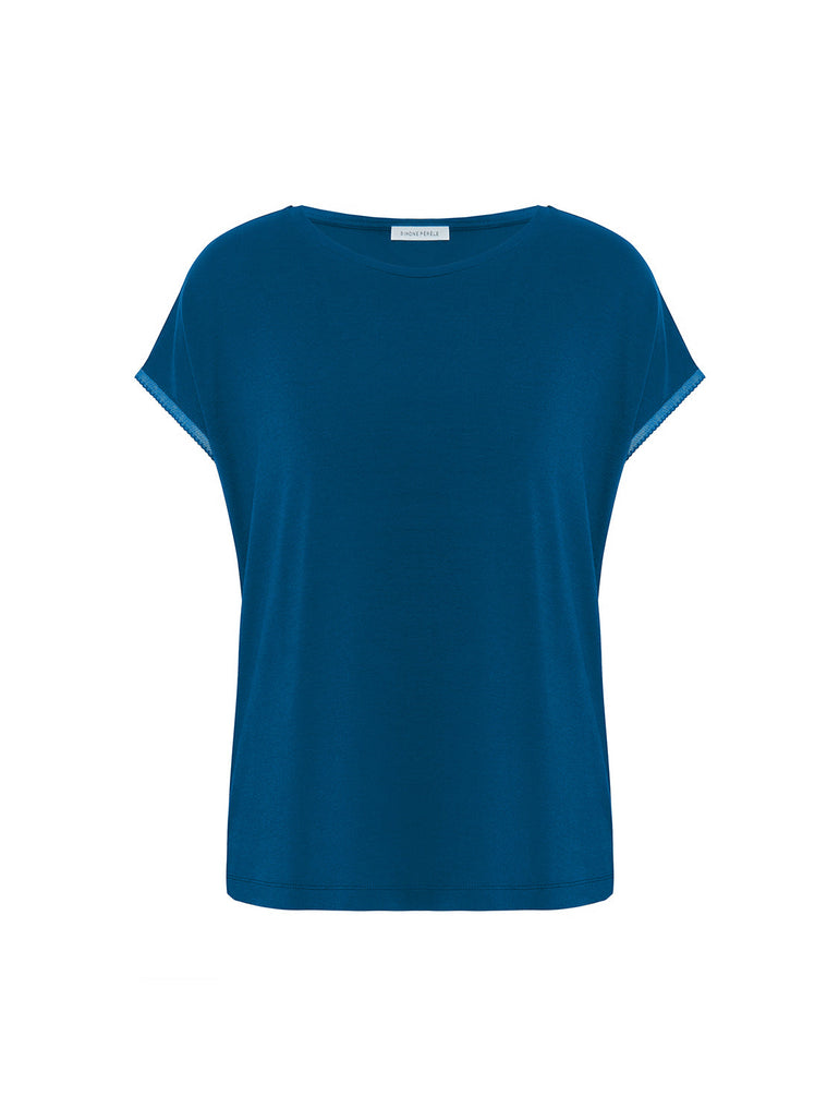 Aurore Short Sleeve Top - Poseidon Blue