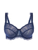 Squared neckline full cup bra - Midnight