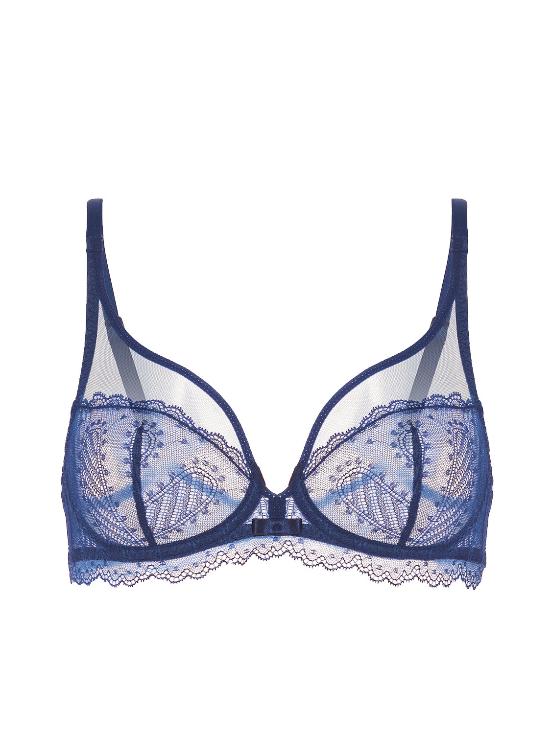 Plunging underwired bra - Midnight