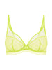 Plunging underwired bra - Lime
