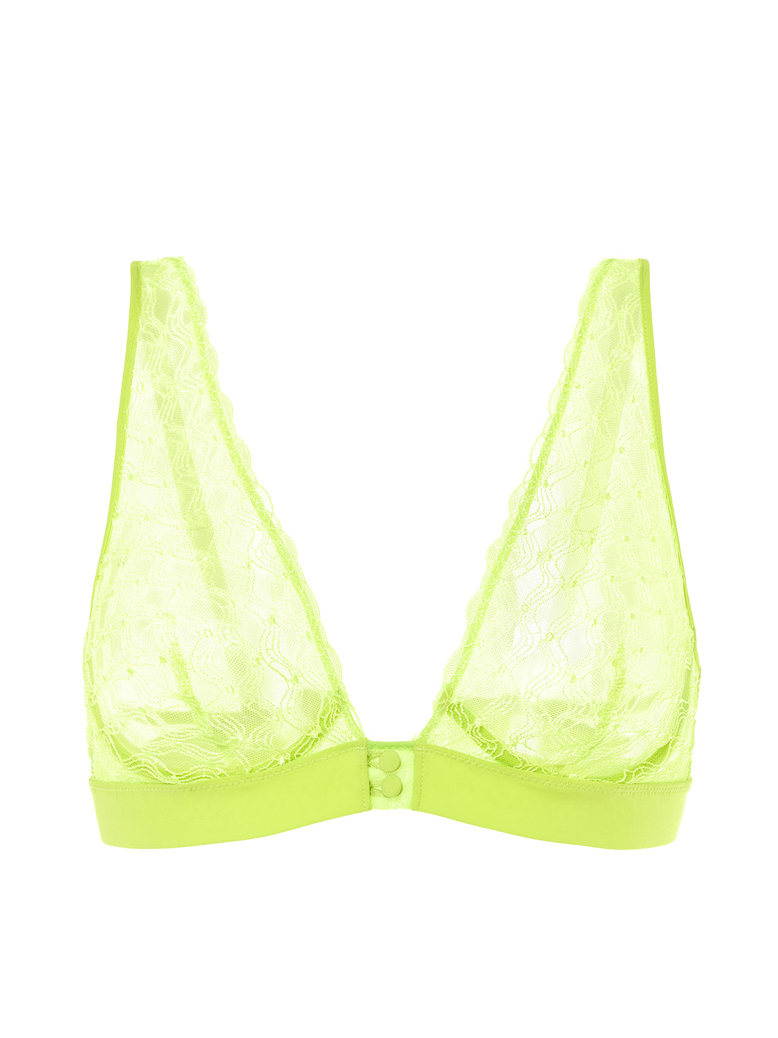 Underwired triangle bra - Lime