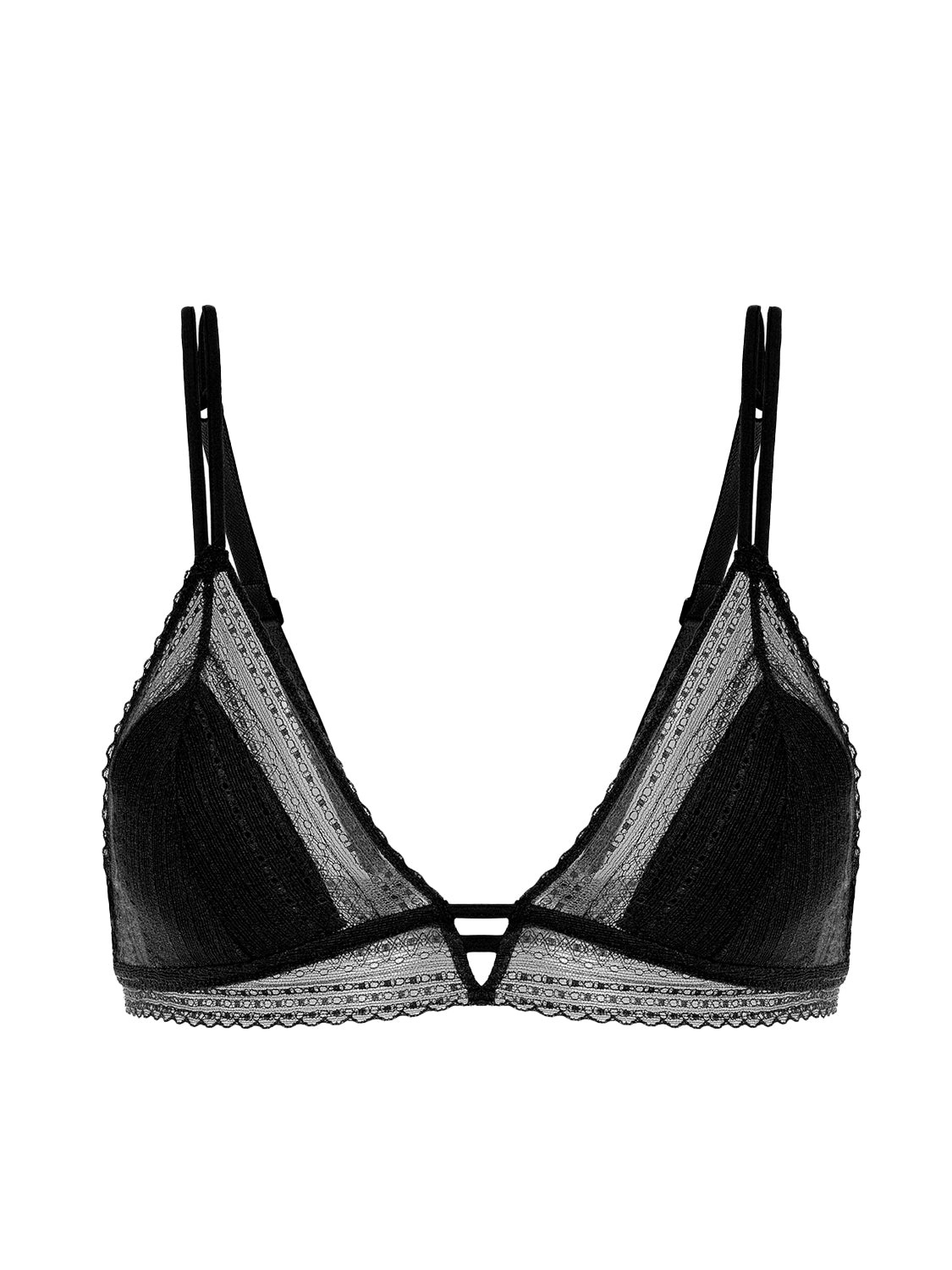 Soft cup triangle bra - Black