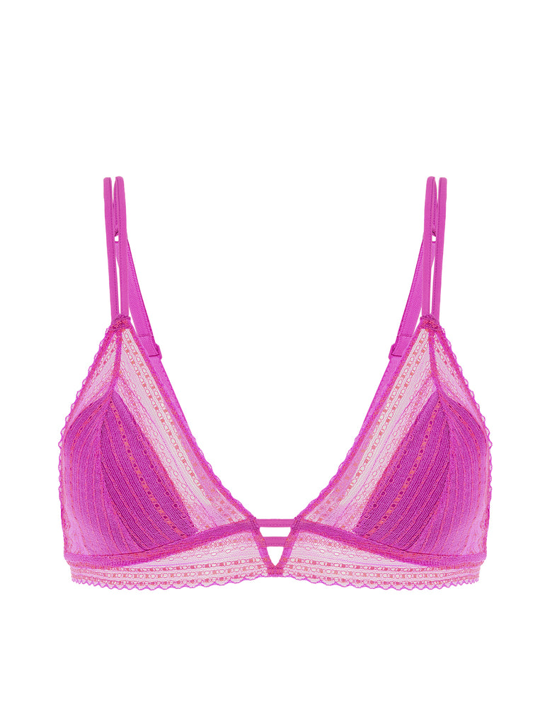 Soft cup triangle bra - Energy Pink