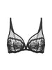 Plunging underwired bra - Black