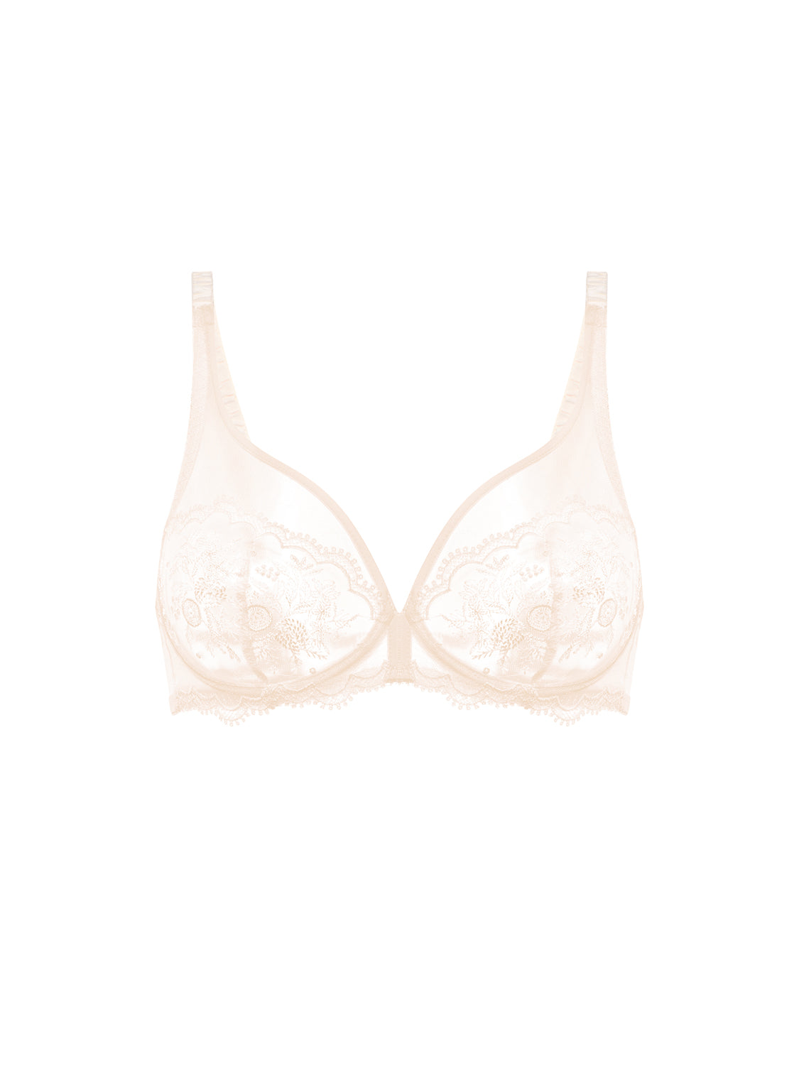Plunging underwired bra - Sakura pink