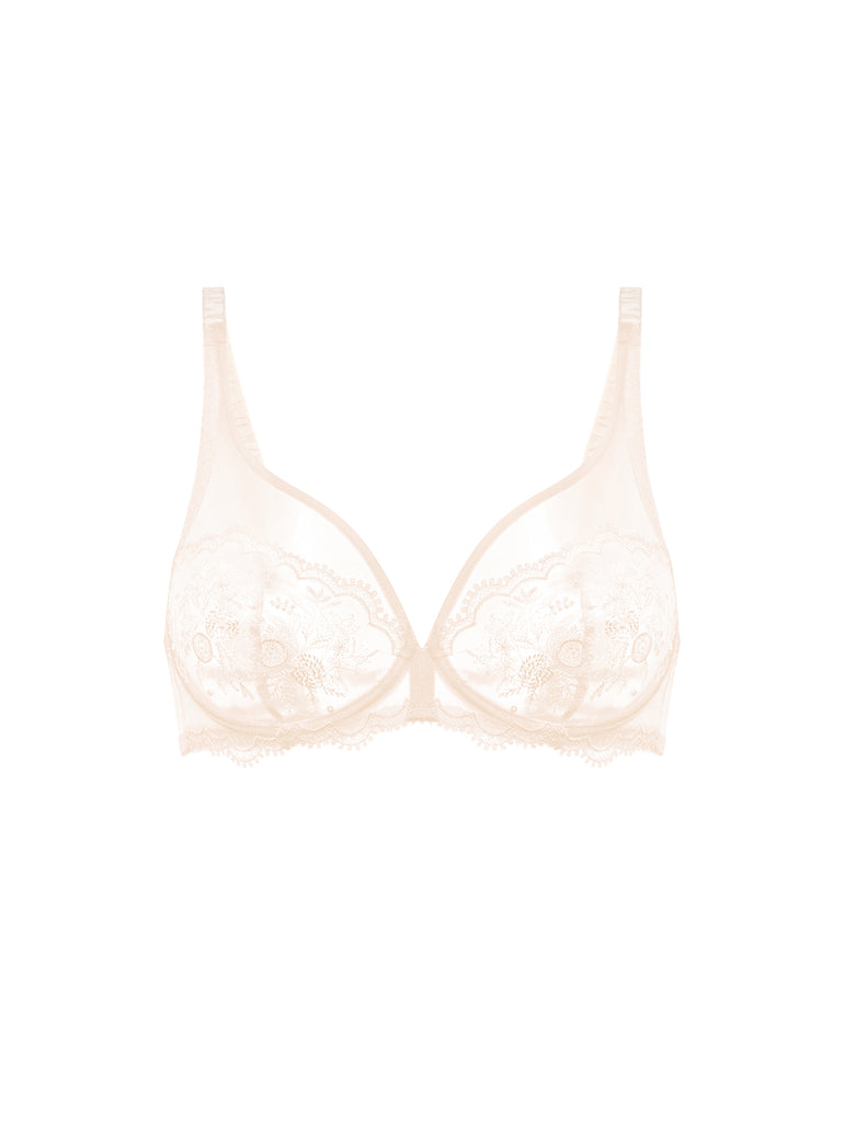 Plunging underwired bra - Sakura pink