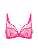 Plunging underwired bra - Disco pink
