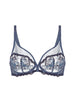 Plunging underwired bra - Cinder Blue
