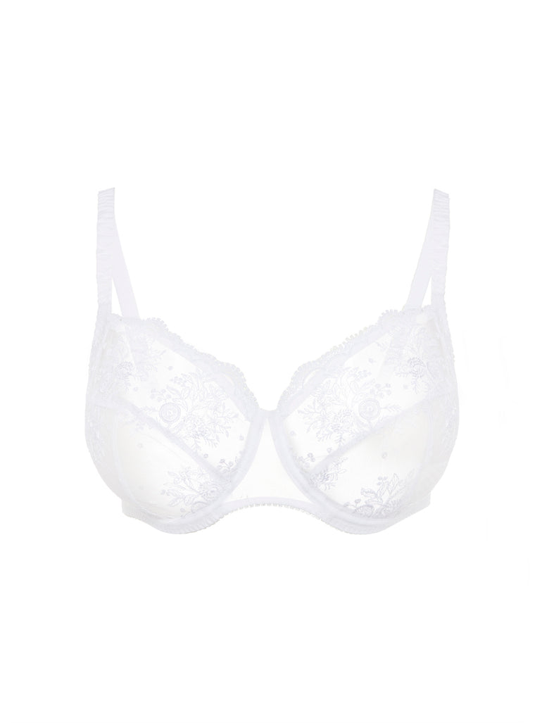 Full cup support bra - White