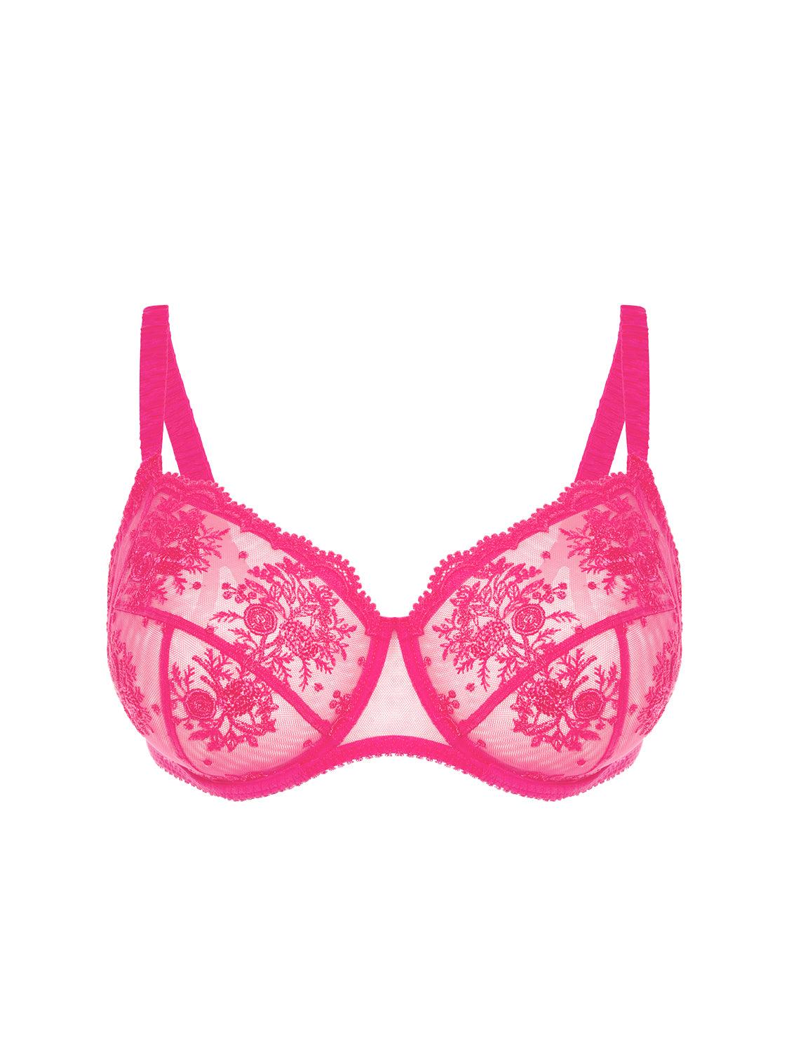 Full cup support bra - Disco pink
