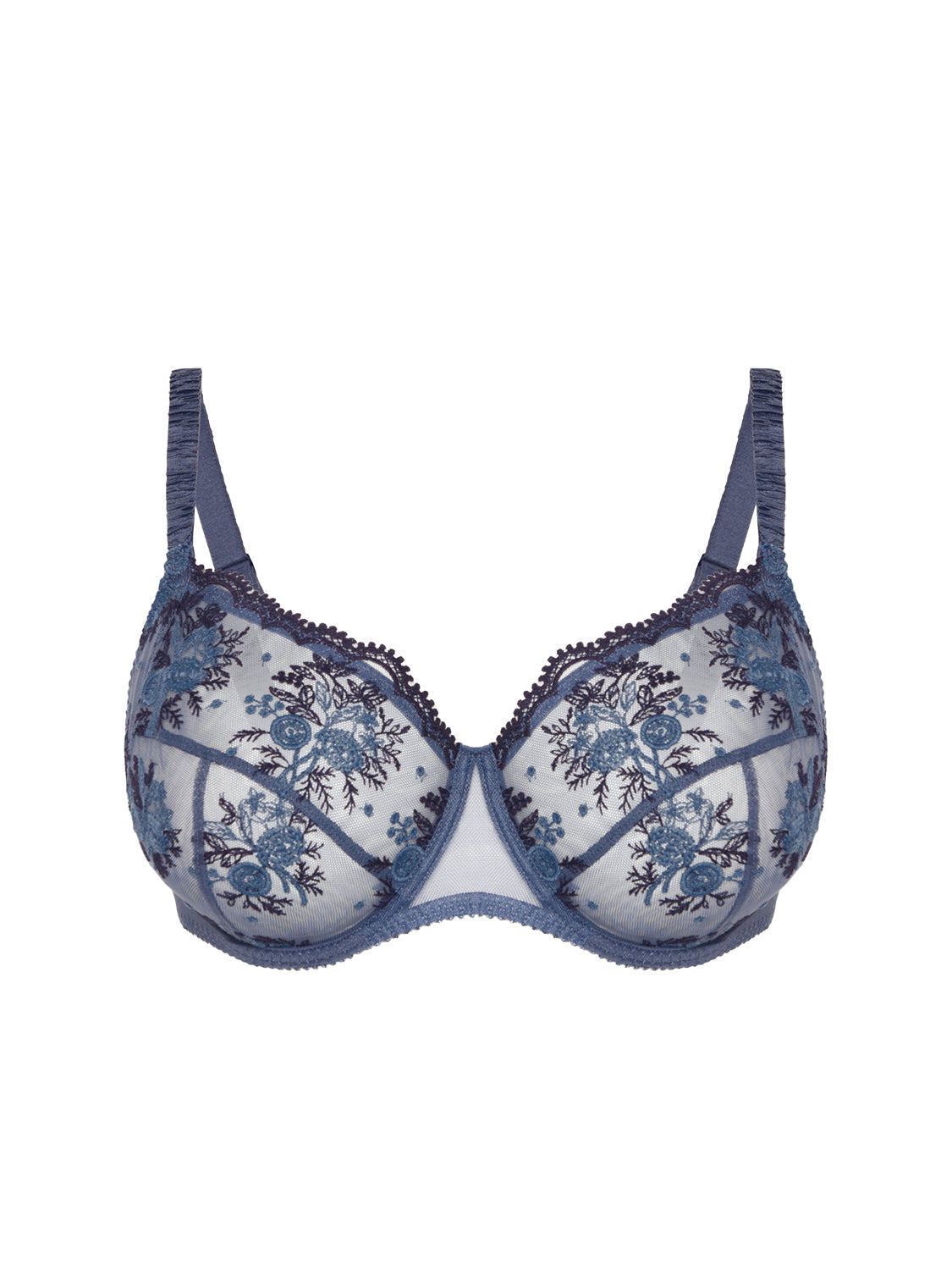 Full cup support bra - Cinder Blue