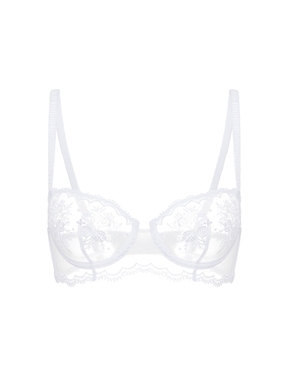 Half cup bra - White