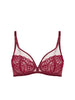 Plunging underwired bra - Spinel Red