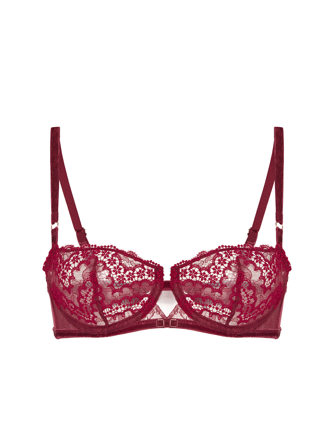 Half cup bra - Spinel Red