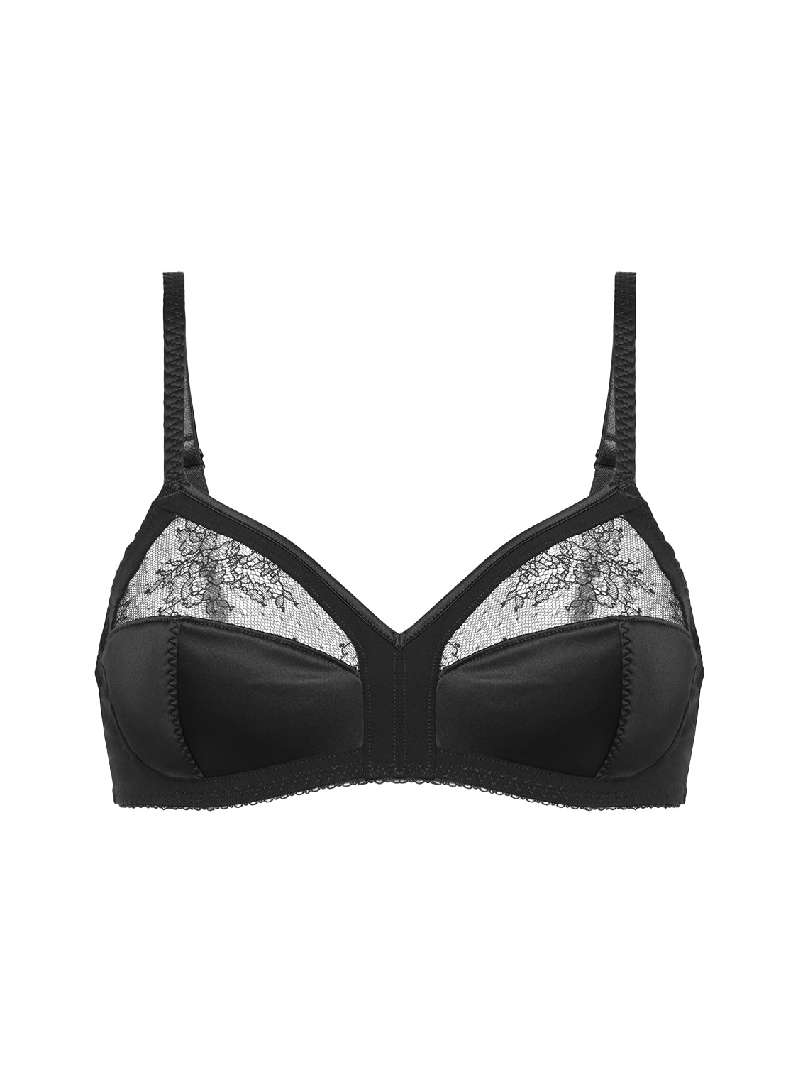 Soft cup triangle bra - Black