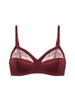 Soft cup triangle bra - Dark Red