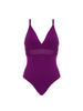 Underwired one-piece swimsuit - Blackberry