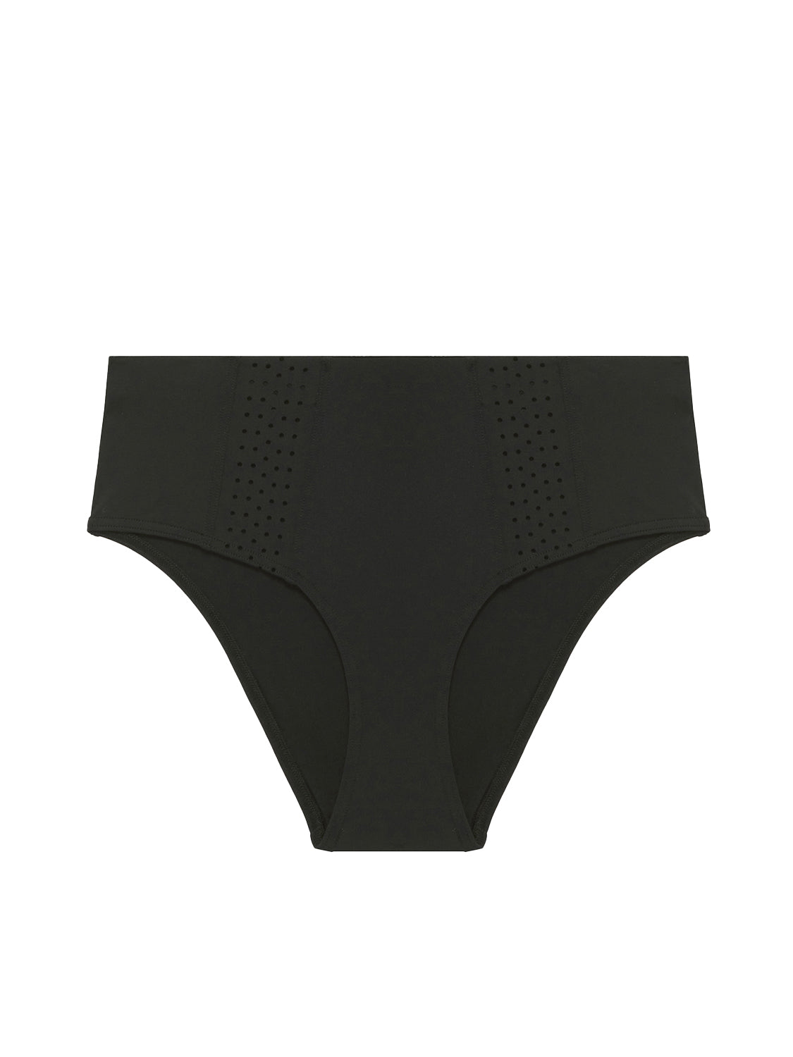 High-waist bikini brief - Black