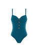 Underwired one-piece swimsuit - Mystery blue