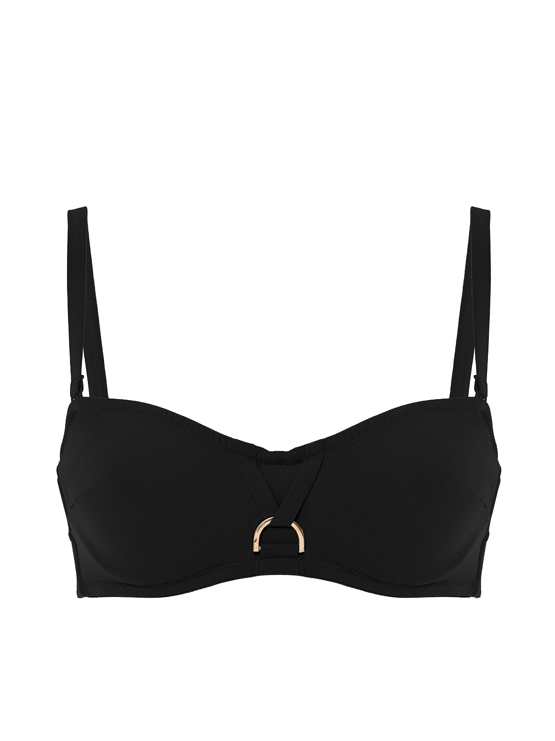 Underwired bandeau bikini top - Black