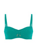 Underwired bandeau bikini top - Waterfall Green