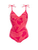 Wireless Molded One-Piece - Bright Rose Print