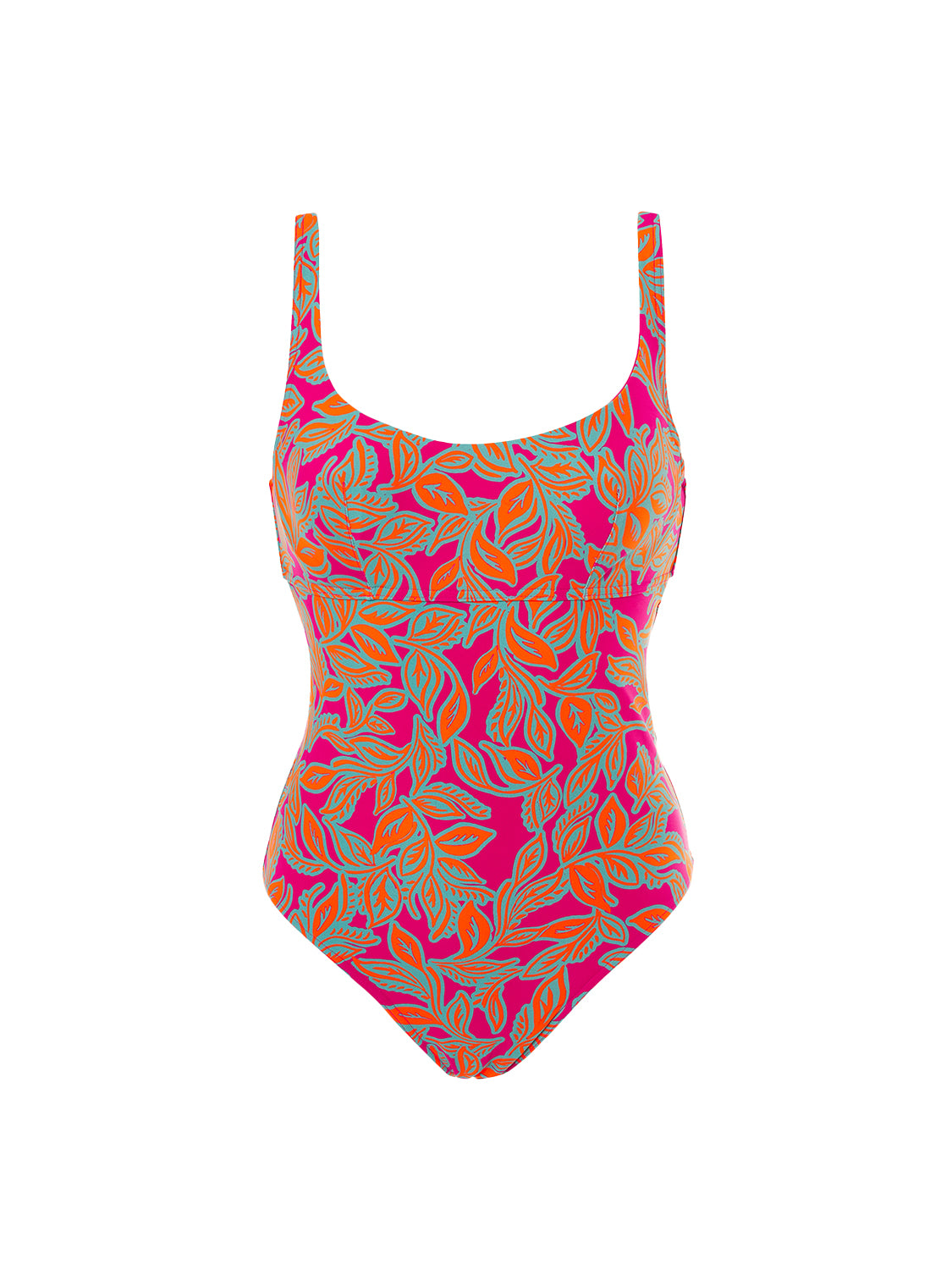 Underwired one-piece swimsuit - Menara Pink Print