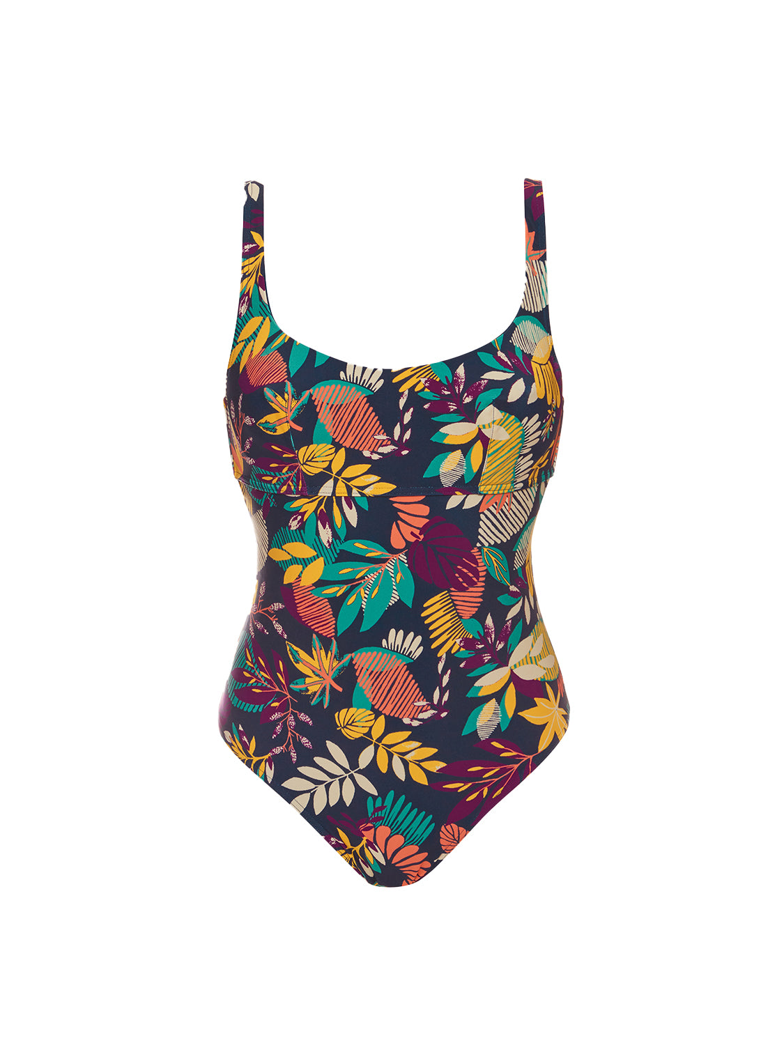 Underwired one-piece swimsuit - Seaside Blue Print