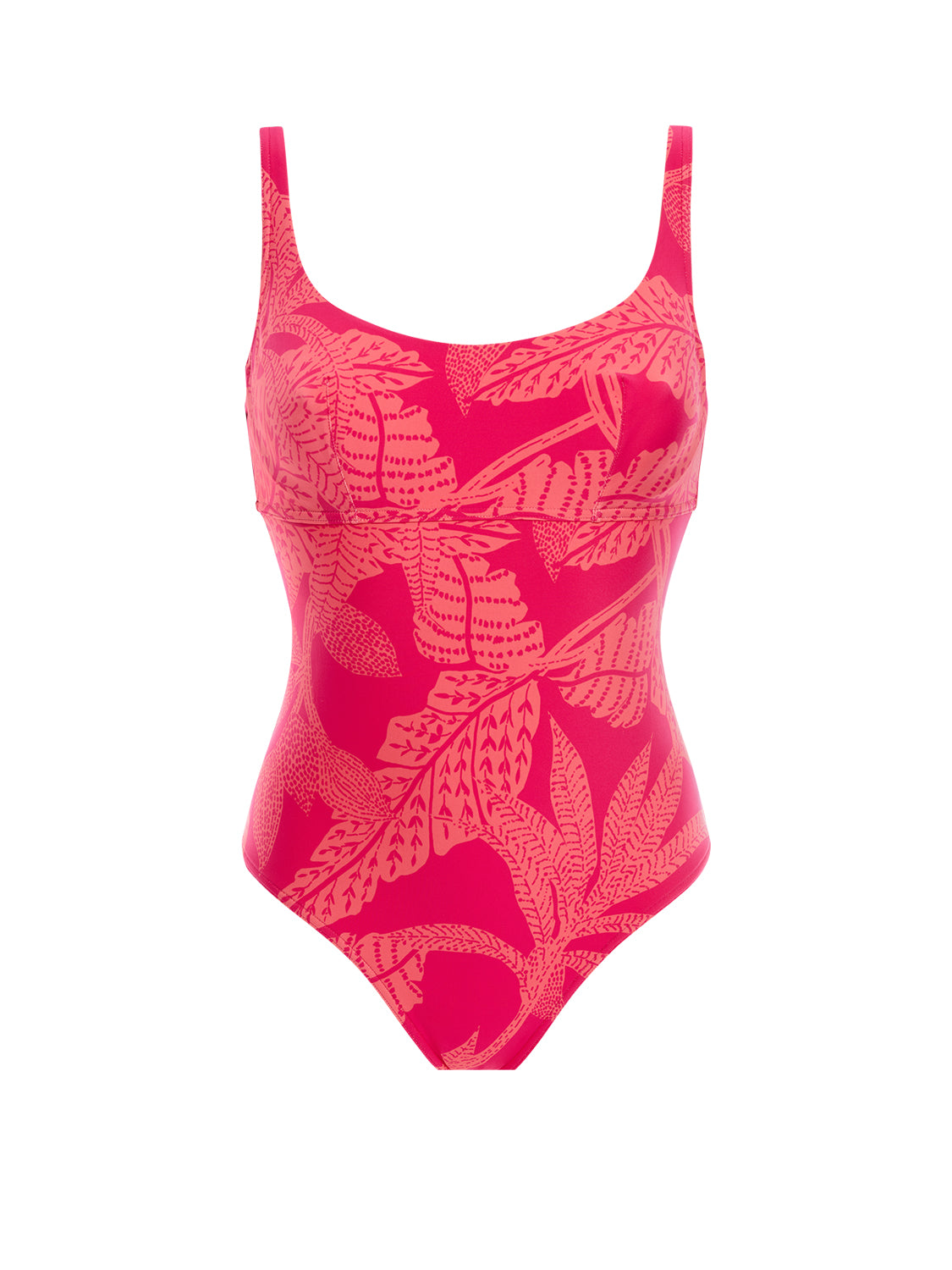 Underwired one-piece swimsuit - Bright Rose Print
