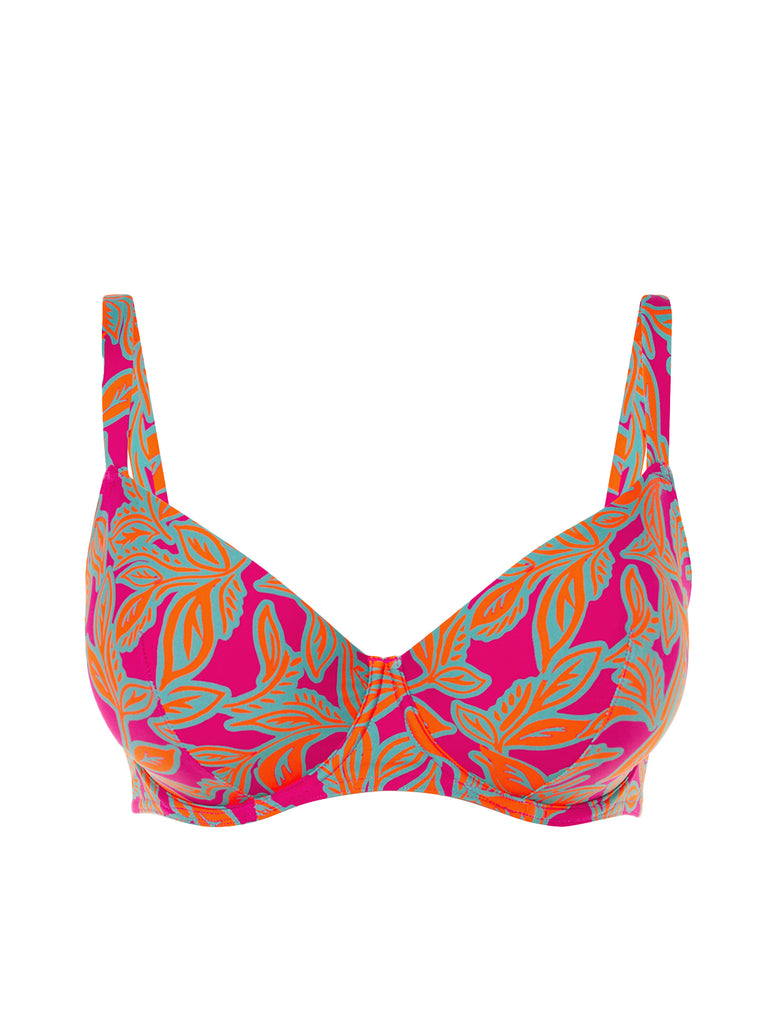 Underwired bikini top - Menara Pink Print