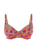 Underwired bikini top - Menara Pink Print