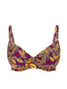 Underwired bikini top - Agadir Purple Print
