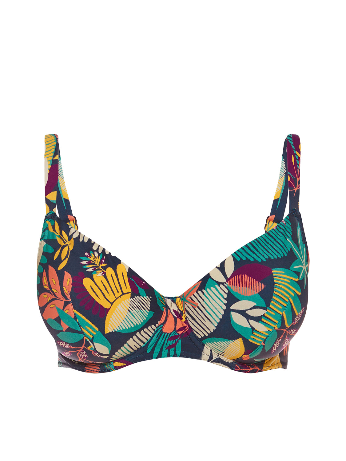 Underwired bikini top - Seaside Blue Print