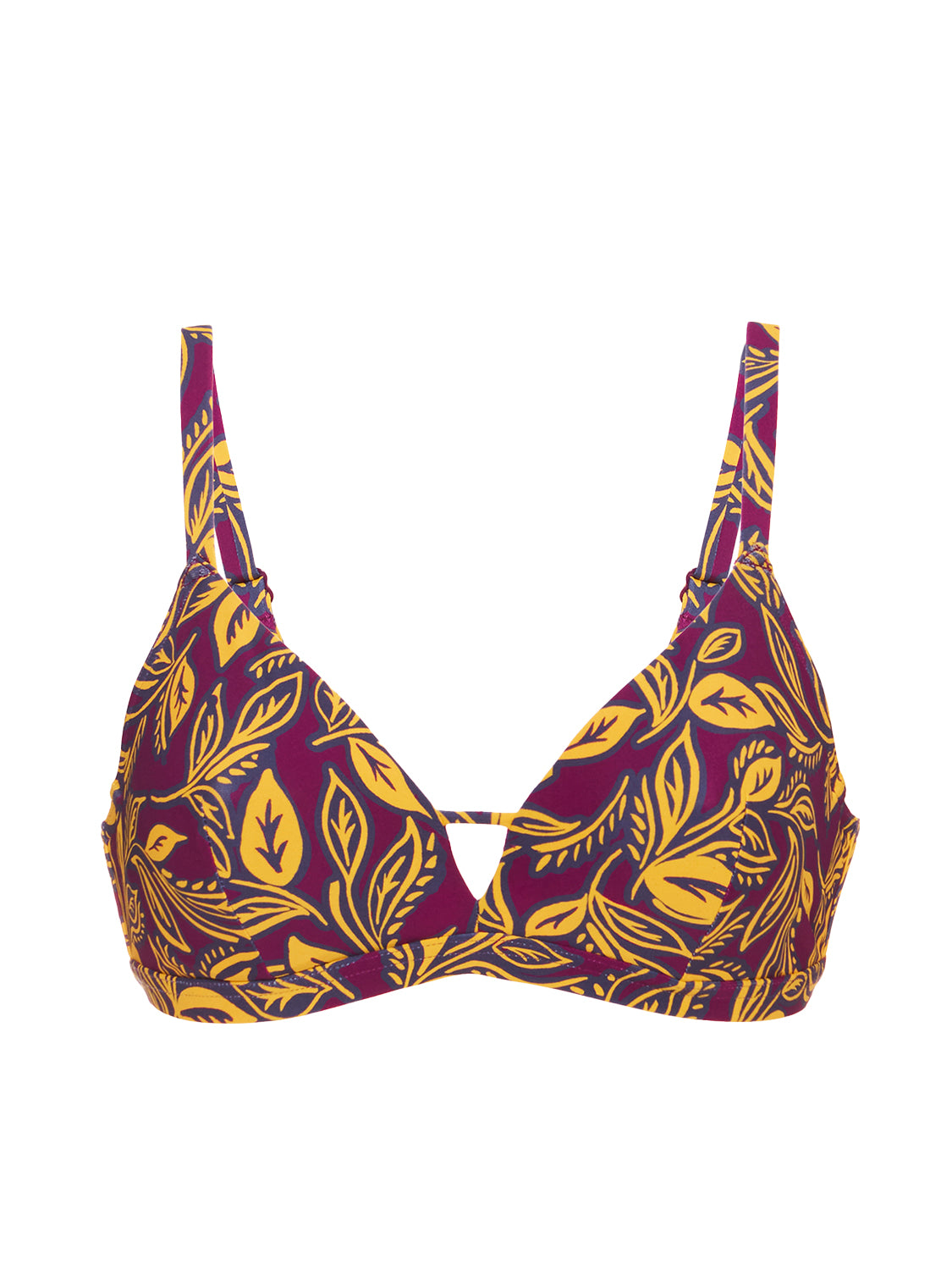 Underwired bikini triangle - Agadir Purple Print