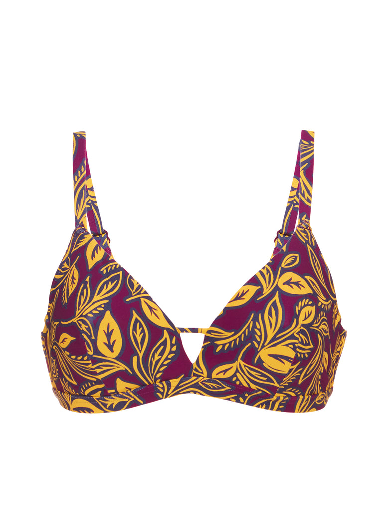 Underwired bikini triangle - Agadir Purple Print
