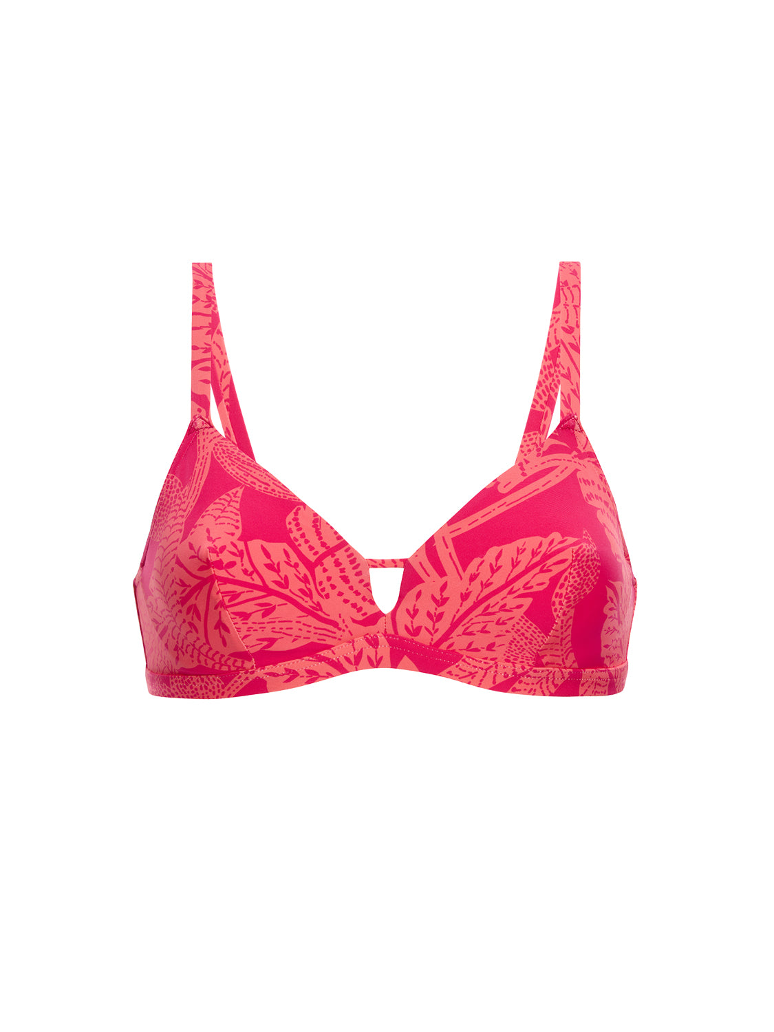 Underwired bikini triangle - Bright Rose Print