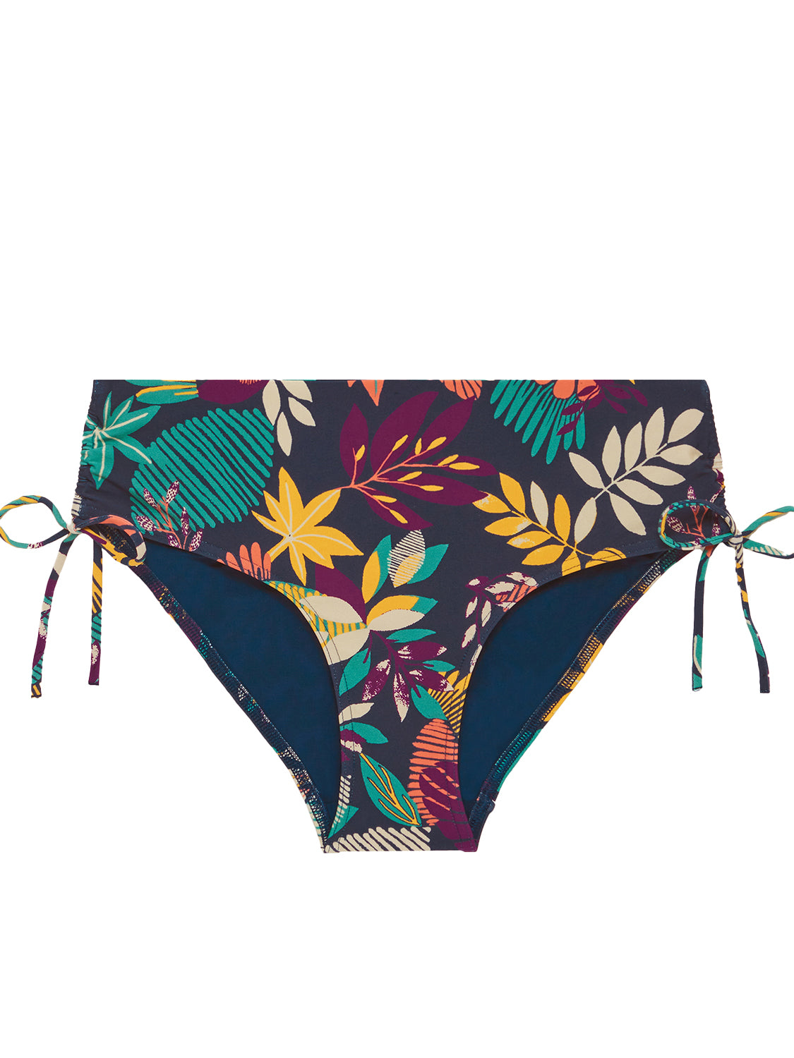 High-waist bikini brief - Seaside Blue Print