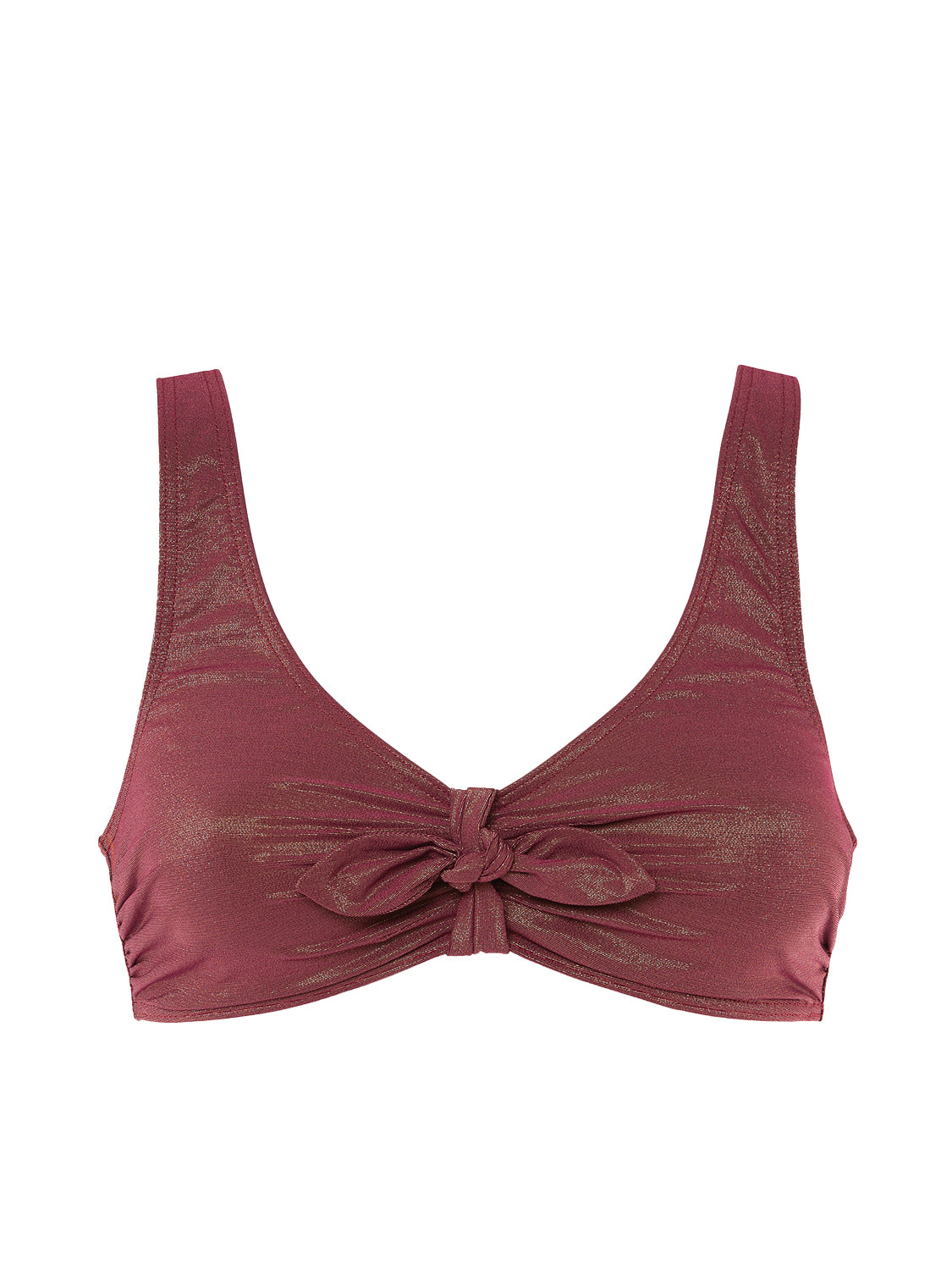 Wireless bikini triangle - Lurex Dark Purple