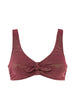 Wireless bikini triangle - Lurex Dark Purple