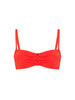 Underwired bandeau bikini top - Pomegranate