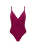 Underwired one-piece swimsuit - Cranberry