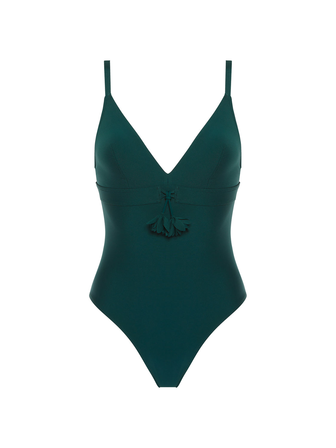 Underwired one-piece swimsuit - Tropical Green