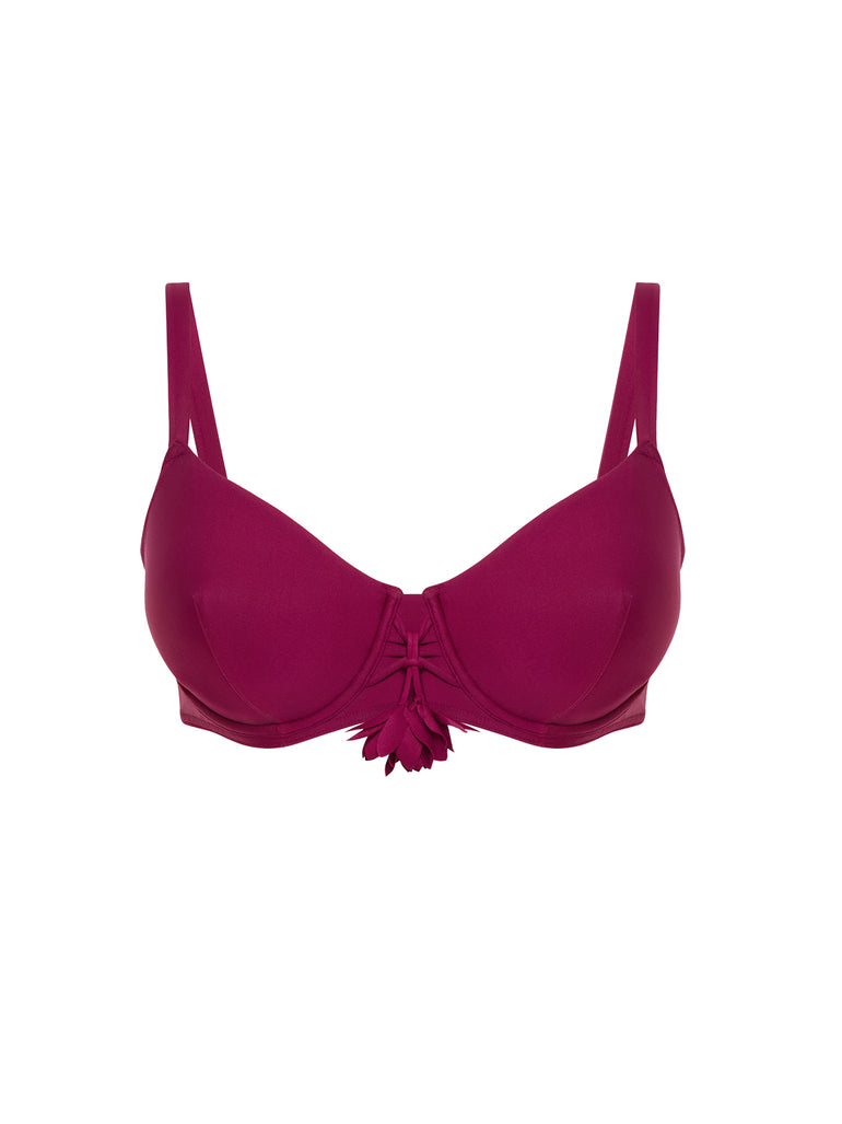 Underwired bikini top - Cranberry